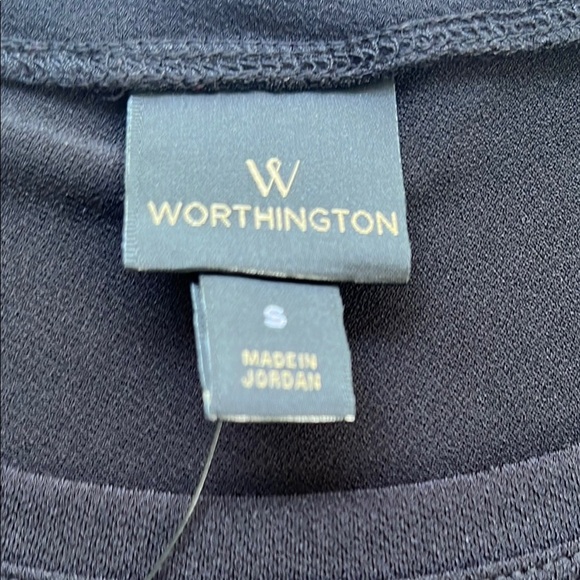 WORTHINGTON Elegant Black Women's Top sizes Small new with tag - Picture 3 of 3